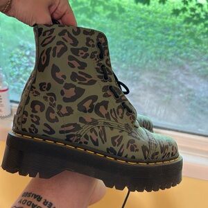 Leopard print Doc Martens.
